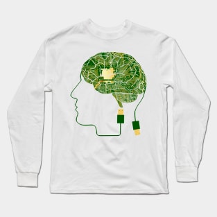 Electronic Circuit, Advanced Technology AI Human Brain Long Sleeve T-Shirt